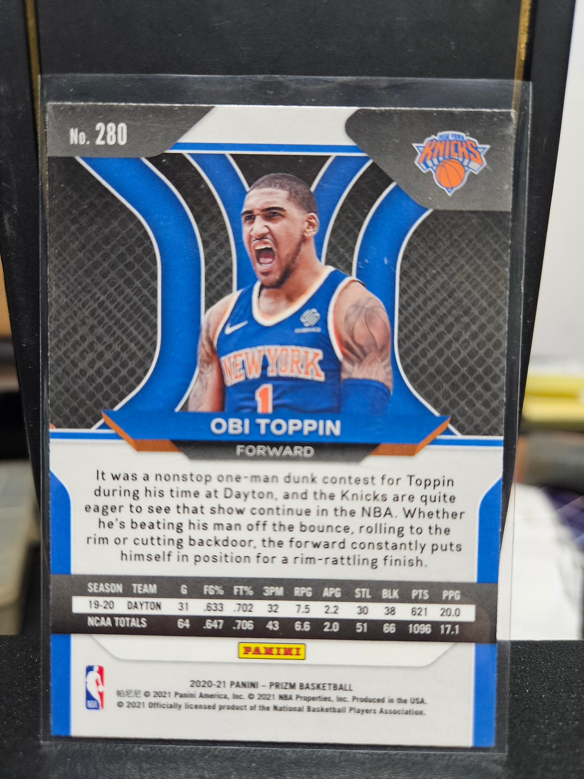 2020-2021 Obi Toppin Rookie Silver prizm