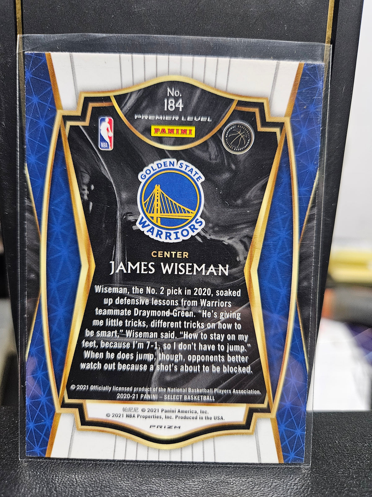 2021 James Wiseman Select Rookie Silver